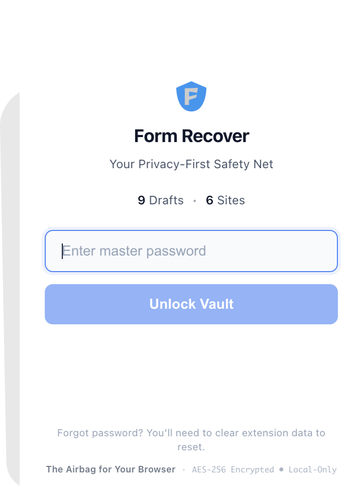 Security Locked Popup