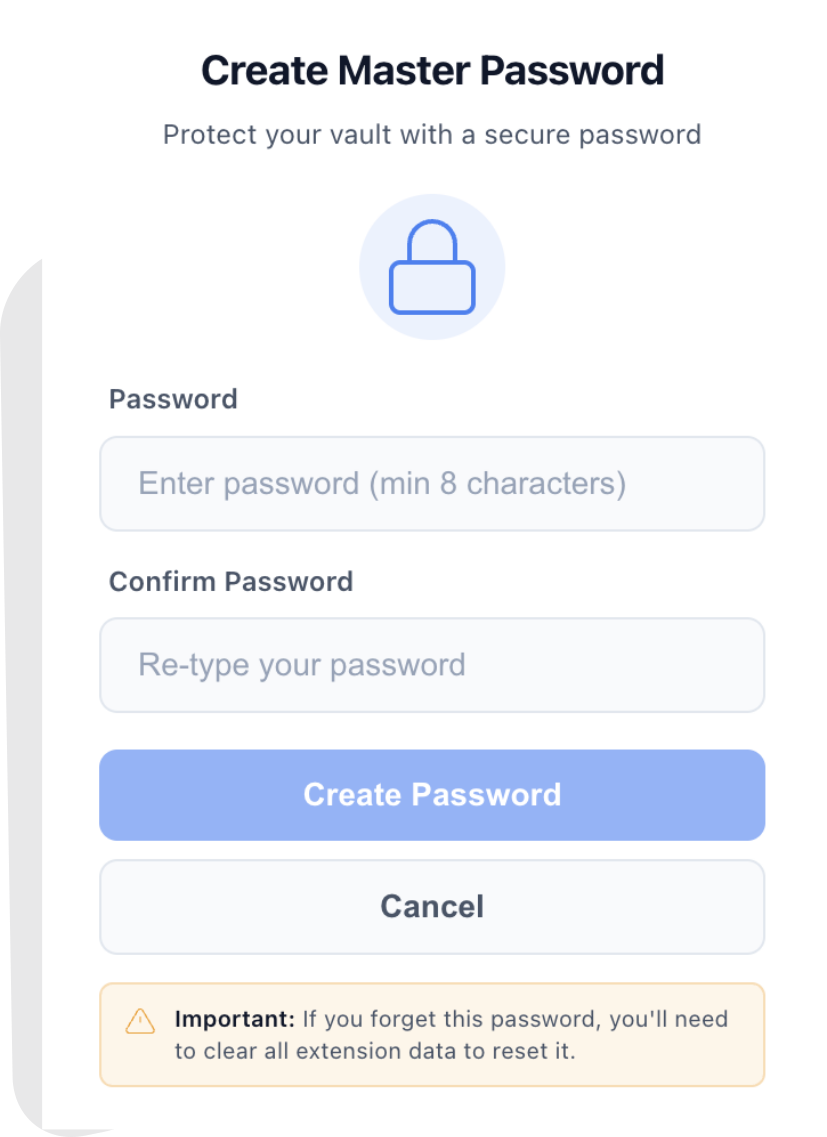 Security Setup Modal